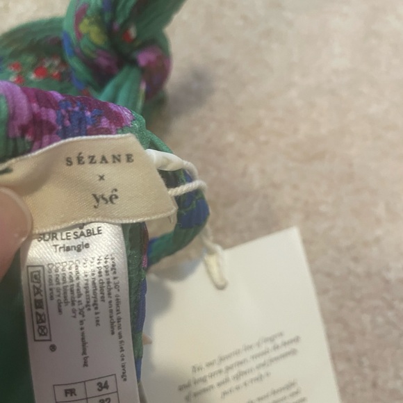 Sezane / Sur Le Sable Green Floral Bikini / 34 - Picture 3 of 3